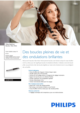 Philips BHB872/00 StyleCare Boucleur Glam Shine Manuel utilisateur