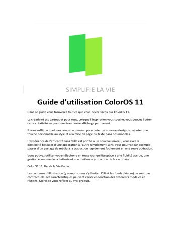 Oppo ColorOS 11.0 Mode d'emploi | Fixfr
