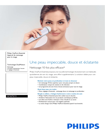 Philips SC5275/11 VisaPure Essential Appareil de nettoyage pour le visage Manuel utilisateur | Fixfr