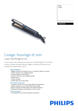 Philips HP8290/00 Lisseur Manuel utilisateur