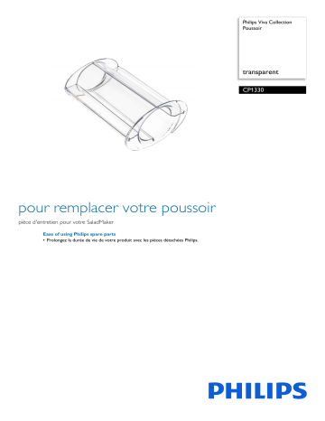 Philips CP1330/01 Viva Collection Poussoir Manuel utilisateur | Fixfr