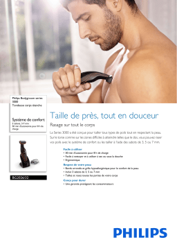 Philips BG2026/32 Bodygroom series 3000 Tondeuse corps étanche Manuel utilisateur