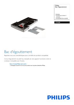 Philips CP0388/01 Bac d'égouttement Manuel utilisateur