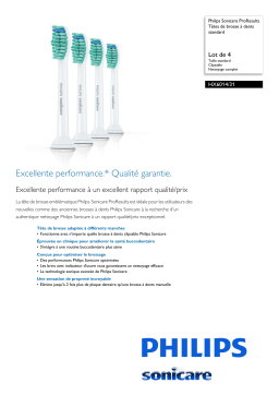 Sonicare HX6014/31 Sonicare ProResults Têtes de brosse à dents standard Manuel utilisateur