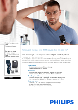 Philips HC3424/80 Hairclipper series 3000 Tondeuse à cheveux Manuel utilisateur