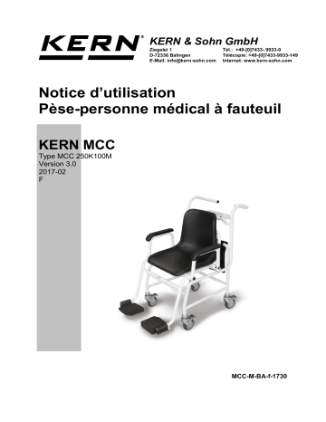 KERN MCC 250K100M Mode d'emploi | Fixfr