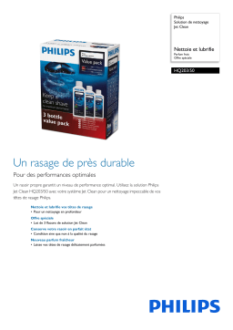 Philips HQ203/50 Solution de nettoyage Jet Clean Manuel utilisateur