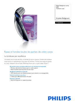 Philips TT2021/32 Bodygroom series 5000 Tondeuse corps Manuel utilisateur