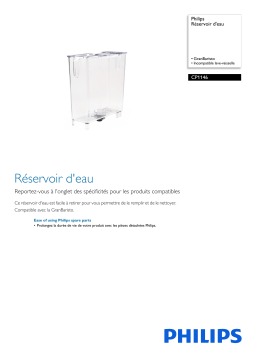 Philips CP1146/01 Réservoir d'eau Manuel utilisateur