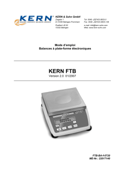 KERN FTB 3K0.5DMIP Mode d'emploi