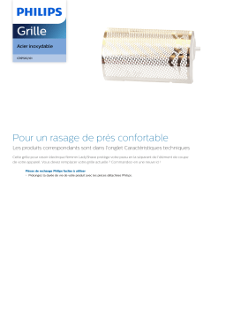 Philips CRP510/01 Grille Manuel utilisateur