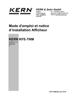 KERN SFE 100K-2LNM Installation manuel