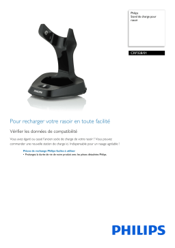 Philips CRP328/01 Stand de charge pour rasoir Manuel utilisateur