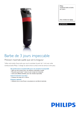 Philips QT4019/40 Tondeuse barbe et barbe de 3 jours Manuel utilisateur