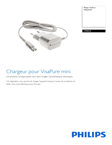 Philips CP0670/01 VisaPure Adaptateur Manuel utilisateur | Fixfr