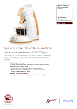 SENSEO® HD7810/55 SENSEO® Original Machine à café à dosettes Manuel utilisateur
