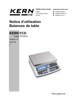 KERN TFCD 10K-3-A Mode d'emploi