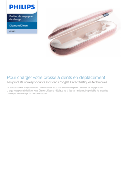 Philips CP0472/01 DiamondClean Boîtier de voyage et de charge Manuel utilisateur