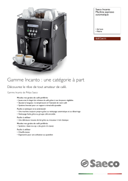 Saeco RI9724/11 Saeco Incanto Machine espresso automatique Manuel utilisateur