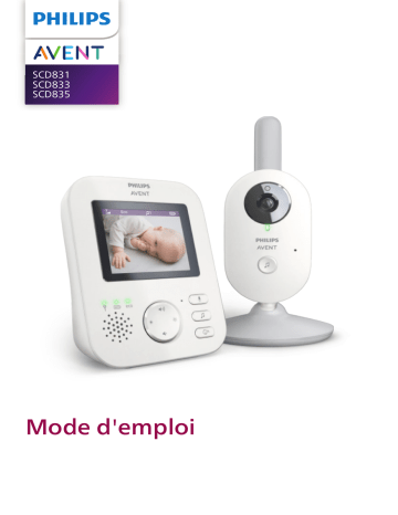 Avent SCD835/26 Avent Baby monitor Écoute-bébé vidéo numérique Manuel utilisateur | Fixfr