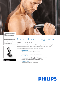 Philips TT2040/32 Bodygroom series 7000 Tondeuse corps étanche Manuel utilisateur