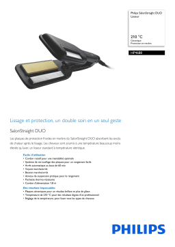 Philips HP4688/29 SalonStraight DUO Lisseur Manuel utilisateur