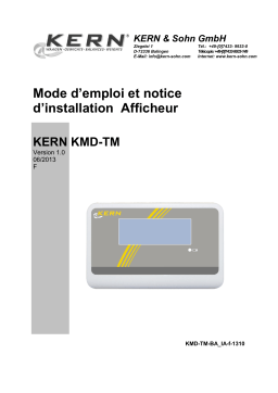 KERN KMD-TM Installation manuel