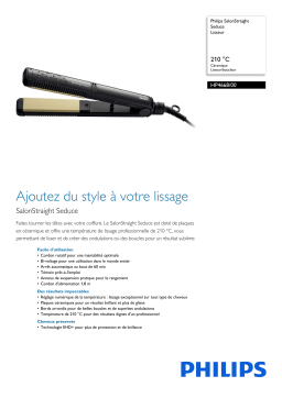 Philips HP4668/00 SalonStraight Seduce Lisseur Manuel utilisateur