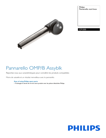 Philips CP1300/01 Pannarello noir/inox Manuel utilisateur | Fixfr