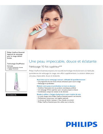 Philips SC5265/36 VisaPure Essential Appareil de nettoyage pour le visage édition limitée Manuel utilisateur | Fixfr