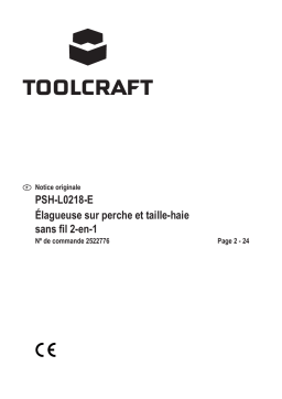 TOOLCRAFT TO-7568328 Rechargeable battery Hedge and grass trimmer set Manuel du propriétaire