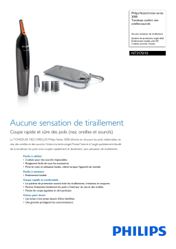 Philips NT3170/10 Nosetrimmer series 3000 Tondeuse confort nez-oreilles-sourcils Manuel utilisateur