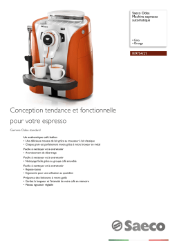 Saeco RI9754/21 Saeco Odea Machine espresso automatique Manuel utilisateur