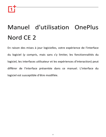 OnePlus Nord CE 2 5G Mode d'emploi | Fixfr
