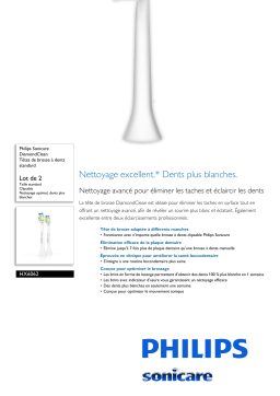 Sonicare HX6062/05 Sonicare DiamondClean Têtes de brosse à dents standard Manuel utilisateur