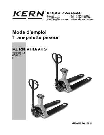 KERN VHS 2T1 Mode d'emploi | Fixfr