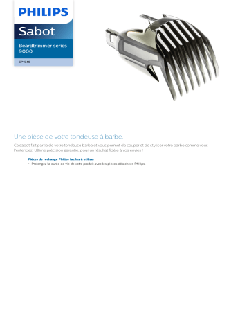 Philips CP1549/01 Beardtrimmer series 9000 Sabot Manuel utilisateur | Fixfr