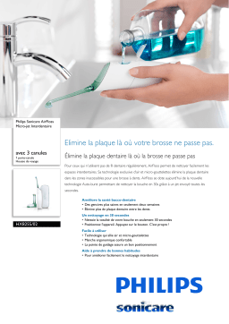 Sonicare HX8255/02 Sonicare AirFloss Micro-jet Interdentaire  Manuel utilisateur