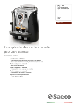 Saeco RI9752/01 Saeco Odea Machine espresso Super Automatique Manuel utilisateur