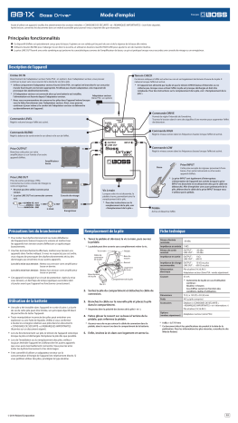 Boss BB-1X Bass Driver Manuel du propriétaire | Fixfr