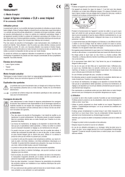 TOOLCRAFT TO-6425604 CL8 Cross line laser Manuel du propriétaire