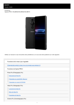 Sony XQ-BE52 Mode d'emploi