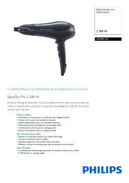 Philips HP4991/39 SalonDry Pro Sèche-cheveux Manuel utilisateur