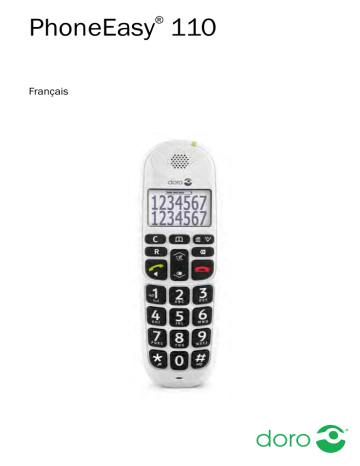 Doro PhoneEasy 110 Téléphone sans Fil DECT Manuel utilisateur | Fixfr