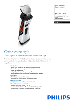 Philips QS6141/32 StyleShaver Styleshaver étanche Manuel utilisateur