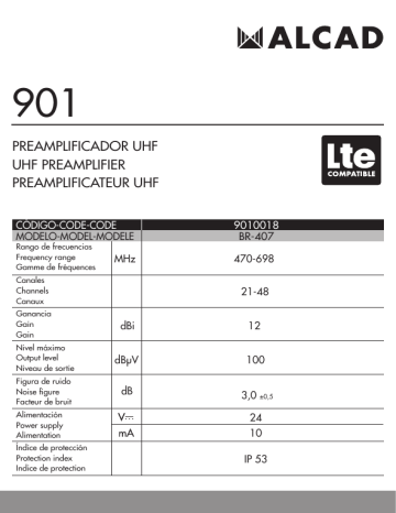 Alcad BR-407 Manuel du propriétaire | Fixfr