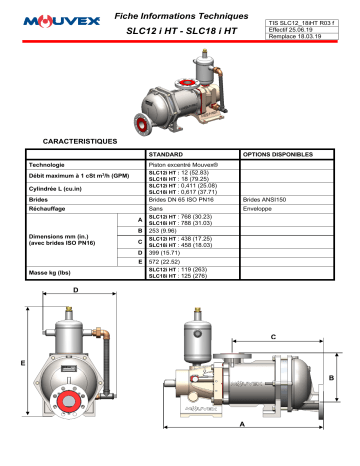 Mouvex SLC12iHT SLC18iHT Manuel utilisateur | Fixfr