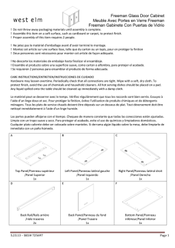West Elm Freeman Double Glass Door Manuel utilisateur