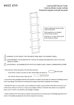 West Elm Ladder Shelving Narrow Manuel utilisateur