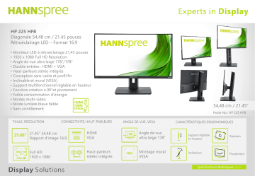Hannspree HP225HFB Manuel utilisateur | Fixfr